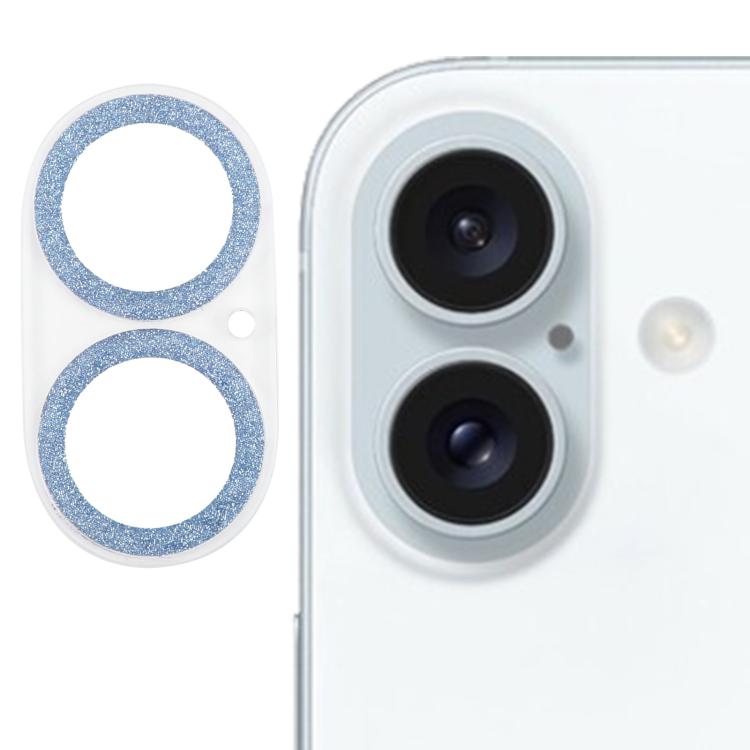 ฟิล์มกระจกนิรภัยเลนส์กล้องแบบแหวนกลิตเตอร์ สำหรับ iPhone 17, สำหรับ iPhone 16 Pro / 16 Pro Max, สำหรับ iPhone 16 / 16 Plus