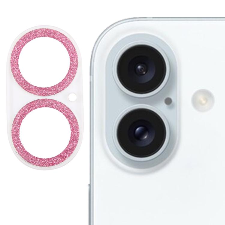 ฟิล์มกระจกนิรภัยเลนส์กล้องแบบแหวนกลิตเตอร์ สำหรับ iPhone 17, สำหรับ iPhone 16 Pro / 16 Pro Max, สำหรับ iPhone 16 / 16 Plus