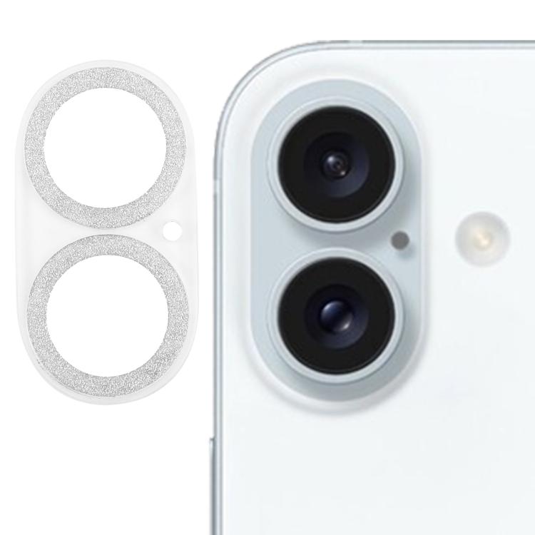 ฟิล์มกระจกนิรภัยเลนส์กล้องแบบแหวนกลิตเตอร์ สำหรับ iPhone 17, สำหรับ iPhone 16 Pro / 16 Pro Max, สำหรับ iPhone 16 / 16 Plus