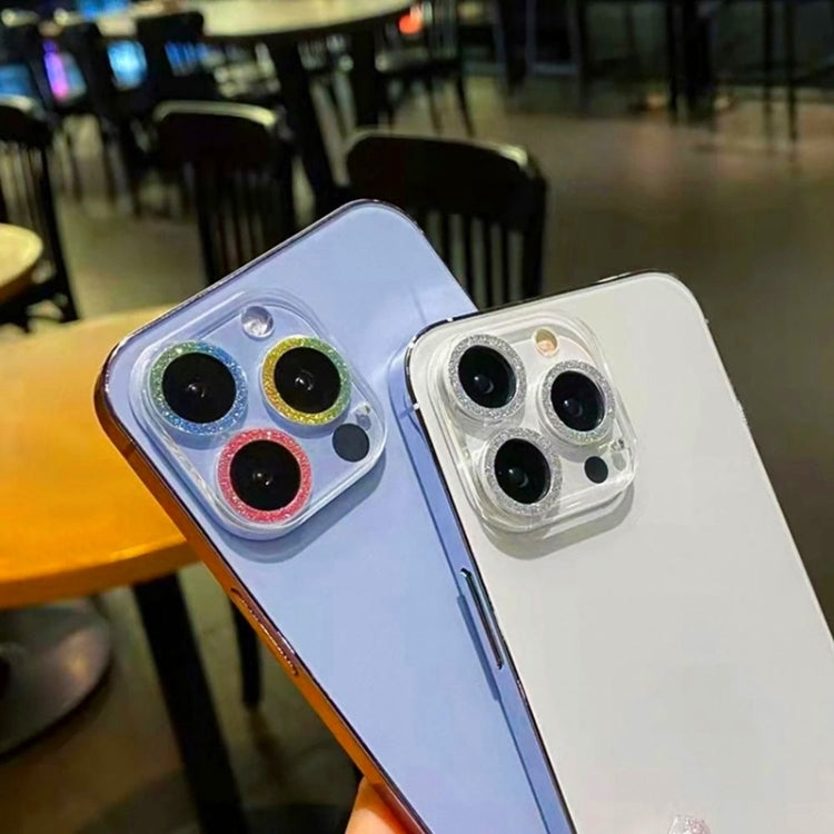 ฟิล์มกระจกนิรภัยเลนส์กล้องแบบแหวนกลิตเตอร์ สำหรับ iPhone 17, สำหรับ iPhone 16 Pro / 16 Pro Max, สำหรับ iPhone 16 / 16 Plus