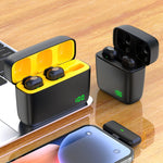 ไมโครโฟนไร้สาย Lavalier SX6 1 TX + 2 RX พร้อมจอดิจิทัลและกล่องชาร์จ, Type-C, 8 พิน