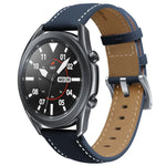 สายหนังแท้พร้อมหัวเข็มขัดเงิน สำหรับเปลี่ยนสาย Samsung Galaxy Watch3 ขนาด 45 มม. สำหรับ Samsung Galaxy Watch3 ขนาด 41 มม.