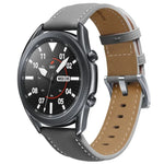 สายหนังแท้พร้อมหัวเข็มขัดเงิน สำหรับเปลี่ยนสาย Samsung Galaxy Watch3 ขนาด 45 มม. สำหรับ Samsung Galaxy Watch3 ขนาด 41 มม.