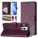 เคสโทรศัพท์หนังปั๊มลายรังผึ้งพร้อม RFID สำหรับ iPhone 17e / 16e, สำหรับ iPhone 17 Pro Max, สำหรับ iPhone 17 Pro, สำหรับ iPhone 17, สำหรับ iPhone Air, สำหรับ iPhone 16 Pro Max, สำหรับ iPhone 16 Pro, สำหรับ iPhone 16 Plus