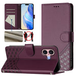 เคสโทรศัพท์หนังปั๊มลายรังผึ้งพร้อม RFID สำหรับ iPhone 17e / 16e, สำหรับ iPhone 17 Pro Max, สำหรับ iPhone 17 Pro, สำหรับ iPhone 17, สำหรับ iPhone Air, สำหรับ iPhone 16 Pro Max, สำหรับ iPhone 16 Pro, สำหรับ iPhone 16 Plus