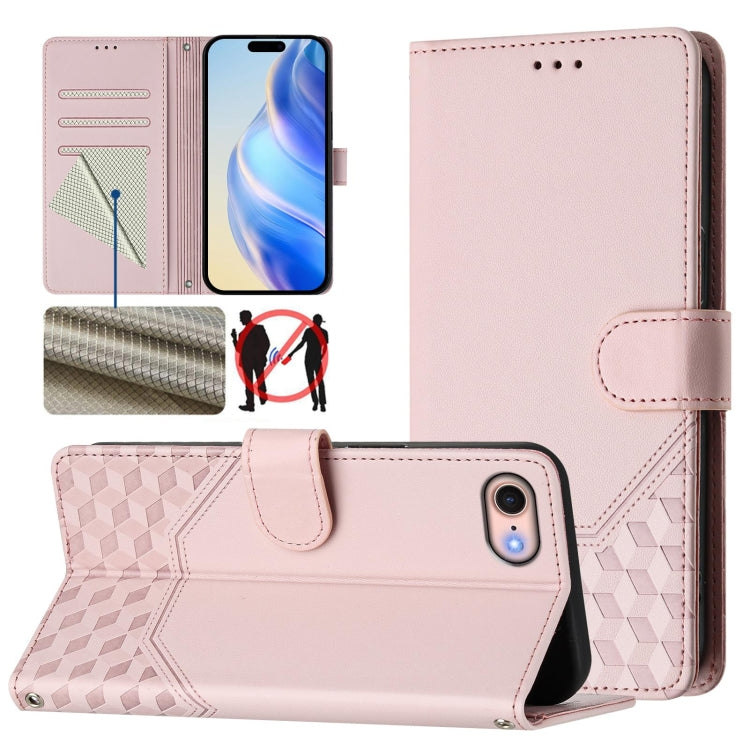 เคสโทรศัพท์หนังปั๊มลายรังผึ้งพร้อม RFID สำหรับ iPhone 14 Pro Max, สำหรับ iPhone SE 2022 / 2020 / 8 / 7, สำหรับ iPhone 13 Pro Max, สำหรับ iPhone 13 Pro, สำหรับ iPhone 13 mini, สำหรับ iPhone 12 / 12 Pro, สำหรับ iPhone 12 Pro Max, สำหรับ iPhone 12 mini