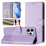 เคสโทรศัพท์หนังปั๊มลายรังผึ้งพร้อม RFID สำหรับ iPhone 14 Pro Max, สำหรับ iPhone SE 2022 / 2020 / 8 / 7, สำหรับ iPhone 13 Pro Max, สำหรับ iPhone 13 Pro, สำหรับ iPhone 13 mini, สำหรับ iPhone 12 / 12 Pro, สำหรับ iPhone 12 Pro Max, สำหรับ iPhone 12 mini