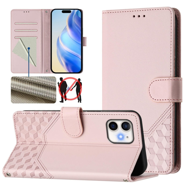 เคสโทรศัพท์หนังปั๊มลายรังผึ้งพร้อม RFID สำหรับ iPhone 11 Pro Max, สำหรับ iPhone 11, สำหรับ iPhone 11 Pro, สำหรับ iPhone X / XS, สำหรับ iPhone XR, สำหรับ iPhone XS Max, สำหรับ iPhone 8 Plus / 7 Plus