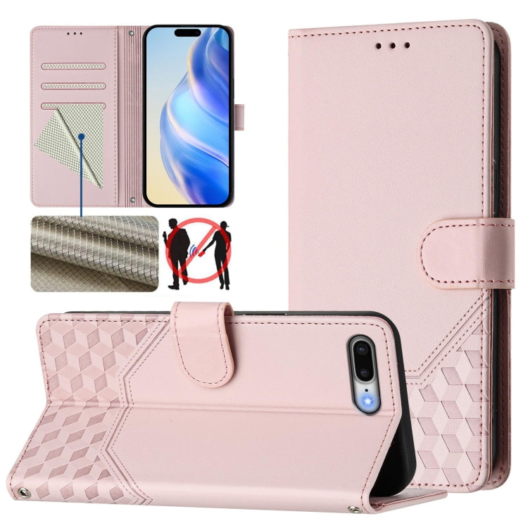 เคสโทรศัพท์หนังปั๊มลายรังผึ้งพร้อม RFID สำหรับ iPhone 11 Pro Max, สำหรับ iPhone 11, สำหรับ iPhone 11 Pro, สำหรับ iPhone X / XS, สำหรับ iPhone XR, สำหรับ iPhone XS Max, สำหรับ iPhone 8 Plus / 7 Plus