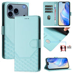เคสโทรศัพท์หนังปั๊มลายรังผึ้งพร้อม RFID สำหรับ iPhone 17e / 16e, สำหรับ iPhone 17 Pro Max, สำหรับ iPhone 17 Pro, สำหรับ iPhone 17, สำหรับ iPhone Air, สำหรับ iPhone 16 Pro Max, สำหรับ iPhone 16 Pro, สำหรับ iPhone 16 Plus