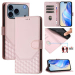 เคสโทรศัพท์หนังปั๊มลายรังผึ้งพร้อม RFID สำหรับ iPhone 17e / 16e, สำหรับ iPhone 17 Pro Max, สำหรับ iPhone 17 Pro, สำหรับ iPhone 17, สำหรับ iPhone Air, สำหรับ iPhone 16 Pro Max, สำหรับ iPhone 16 Pro, สำหรับ iPhone 16 Plus