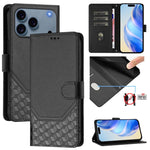 เคสโทรศัพท์หนังปั๊มลายรังผึ้งพร้อม RFID สำหรับ iPhone 17e / 16e, สำหรับ iPhone 17 Pro Max, สำหรับ iPhone 17 Pro, สำหรับ iPhone 17, สำหรับ iPhone Air, สำหรับ iPhone 16 Pro Max, สำหรับ iPhone 16 Pro, สำหรับ iPhone 16 Plus