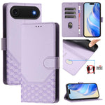 เคสโทรศัพท์หนังปั๊มลายรังผึ้งพร้อม RFID สำหรับ iPhone 17e / 16e, สำหรับ iPhone 17 Pro Max, สำหรับ iPhone 17 Pro, สำหรับ iPhone 17, สำหรับ iPhone Air, สำหรับ iPhone 16 Pro Max, สำหรับ iPhone 16 Pro, สำหรับ iPhone 16 Plus