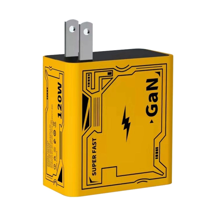 HX111 ที่ชาร์จ USB Type-C GaN ความเร็วสูง 120W, ปลั๊ก US, ปลั๊ก EU, ปลั๊ก UK