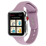Thin Silicone Double Buckle Replacement Wrist Strap, For Apple Watch 5 & 4 44mm / 3 & 2 & 1 42mm