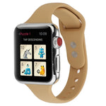 สายข้อมือซิลิโคนบางแบบหัวเข็มขัดคู่ สำหรับ Apple Watch Series 7 ขนาด 41 มม. / 6 & SE & 5 & 4 ขนาด 40 มม. / 3 & 2 & 1 ขนาด 38 มม., สำหรับ Apple Watch Series 8&7 ขนาด 41 มม. / SE 2&6&SE&5&4 ขนาด 40 มม. / 3&2&1 ขนาด 38 มม.