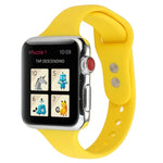 สายข้อมือซิลิโคนบางแบบหัวเข็มขัดคู่ สำหรับ Apple Watch Series 7 ขนาด 41 มม. / 6 & SE & 5 & 4 ขนาด 40 มม. / 3 & 2 & 1 ขนาด 38 มม., สำหรับ Apple Watch Series 8&7 ขนาด 41 มม. / SE 2&6&SE&5&4 ขนาด 40 มม. / 3&2&1 ขนาด 38 มม.