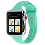 สายข้อมือซิลิโคนบางแบบหัวเข็มขัดคู่ สำหรับ Apple Watch Series 7 ขนาด 41 มม. / 6 & SE & 5 & 4 ขนาด 40 มม. / 3 & 2 & 1 ขนาด 38 มม., สำหรับ Apple Watch Series 8&7 ขนาด 41 มม. / SE 2&6&SE&5&4 ขนาด 40 มม. / 3&2&1 ขนาด 38 มม.