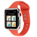 สายข้อมือซิลิโคนบางแบบหัวเข็มขัดคู่ สำหรับ Apple Watch Series 7 ขนาด 41 มม. / 6 & SE & 5 & 4 ขนาด 40 มม. / 3 & 2 & 1 ขนาด 38 มม., สำหรับ Apple Watch Series 8&7 ขนาด 41 มม. / SE 2&6&SE&5&4 ขนาด 40 มม. / 3&2&1 ขนาด 38 มม.