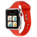สายข้อมือซิลิโคนบางแบบหัวเข็มขัดคู่ สำหรับ Apple Watch Series 7 ขนาด 41 มม. / 6 & SE & 5 & 4 ขนาด 40 มม. / 3 & 2 & 1 ขนาด 38 มม., สำหรับ Apple Watch Series 8&7 ขนาด 41 มม. / SE 2&6&SE&5&4 ขนาด 40 มม. / 3&2&1 ขนาด 38 มม.