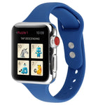 สายข้อมือซิลิโคนบางแบบหัวเข็มขัดคู่ สำหรับ Apple Watch Series 7 ขนาด 41 มม. / 6 & SE & 5 & 4 ขนาด 40 มม. / 3 & 2 & 1 ขนาด 38 มม., สำหรับ Apple Watch Series 8&7 ขนาด 41 มม. / SE 2&6&SE&5&4 ขนาด 40 มม. / 3&2&1 ขนาด 38 มม.