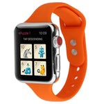 สายข้อมือซิลิโคนบางแบบหัวเข็มขัดคู่ สำหรับ Apple Watch Series 7 ขนาด 41 มม. / 6 & SE & 5 & 4 ขนาด 40 มม. / 3 & 2 & 1 ขนาด 38 มม., สำหรับ Apple Watch Series 8&7 ขนาด 41 มม. / SE 2&6&SE&5&4 ขนาด 40 มม. / 3&2&1 ขนาด 38 มม.