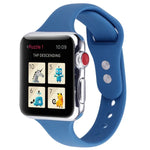 สายข้อมือซิลิโคนบางแบบหัวเข็มขัดคู่ สำหรับ Apple Watch Series 7 ขนาด 41 มม. / 6 & SE & 5 & 4 ขนาด 40 มม. / 3 & 2 & 1 ขนาด 38 มม., สำหรับ Apple Watch Series 8&7 ขนาด 41 มม. / SE 2&6&SE&5&4 ขนาด 40 มม. / 3&2&1 ขนาด 38 มม.