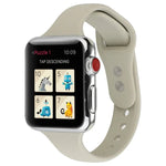 สายข้อมือซิลิโคนบางแบบหัวเข็มขัดคู่ สำหรับ Apple Watch Series 7 ขนาด 41 มม. / 6 & SE & 5 & 4 ขนาด 40 มม. / 3 & 2 & 1 ขนาด 38 มม., สำหรับ Apple Watch Series 8&7 ขนาด 41 มม. / SE 2&6&SE&5&4 ขนาด 40 มม. / 3&2&1 ขนาด 38 มม.