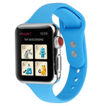 สายข้อมือซิลิโคนบางแบบหัวเข็มขัดคู่ สำหรับ Apple Watch Series 7 ขนาด 41 มม. / 6 & SE & 5 & 4 ขนาด 40 มม. / 3 & 2 & 1 ขนาด 38 มม., สำหรับ Apple Watch Series 8&7 ขนาด 41 มม. / SE 2&6&SE&5&4 ขนาด 40 มม. / 3&2&1 ขนาด 38 มม.