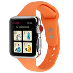 สายข้อมือซิลิโคนบางแบบหัวเข็มขัดคู่ สำหรับ Apple Watch Series 7 ขนาด 41 มม. / 6 & SE & 5 & 4 ขนาด 40 มม. / 3 & 2 & 1 ขนาด 38 มม., สำหรับ Apple Watch Series 8&7 ขนาด 41 มม. / SE 2&6&SE&5&4 ขนาด 40 มม. / 3&2&1 ขนาด 38 มม.