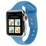 สายข้อมือซิลิโคนบางแบบหัวเข็มขัดคู่ สำหรับ Apple Watch Series 7 ขนาด 41 มม. / 6 & SE & 5 & 4 ขนาด 40 มม. / 3 & 2 & 1 ขนาด 38 มม., สำหรับ Apple Watch Series 8&7 ขนาด 41 มม. / SE 2&6&SE&5&4 ขนาด 40 มม. / 3&2&1 ขนาด 38 มม.