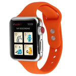 สายข้อมือซิลิโคนบางแบบหัวเข็มขัดคู่ สำหรับ Apple Watch Series 7 ขนาด 41 มม. / 6 & SE & 5 & 4 ขนาด 40 มม. / 3 & 2 & 1 ขนาด 38 มม., สำหรับ Apple Watch Series 8&7 ขนาด 41 มม. / SE 2&6&SE&5&4 ขนาด 40 มม. / 3&2&1 ขนาด 38 มม.
