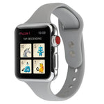สายข้อมือซิลิโคนบางแบบหัวเข็มขัดคู่ สำหรับ Apple Watch Series 7 ขนาด 41 มม. / 6 & SE & 5 & 4 ขนาด 40 มม. / 3 & 2 & 1 ขนาด 38 มม., สำหรับ Apple Watch Series 8&7 ขนาด 41 มม. / SE 2&6&SE&5&4 ขนาด 40 มม. / 3&2&1 ขนาด 38 มม.