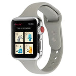 สายข้อมือซิลิโคนบางแบบหัวเข็มขัดคู่ สำหรับ Apple Watch Series 7 ขนาด 41 มม. / 6 & SE & 5 & 4 ขนาด 40 มม. / 3 & 2 & 1 ขนาด 38 มม., สำหรับ Apple Watch Series 8&7 ขนาด 41 มม. / SE 2&6&SE&5&4 ขนาด 40 มม. / 3&2&1 ขนาด 38 มม.