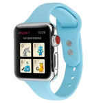 สายข้อมือซิลิโคนบางแบบหัวเข็มขัดคู่ สำหรับ Apple Watch Series 7 ขนาด 41 มม. / 6 & SE & 5 & 4 ขนาด 40 มม. / 3 & 2 & 1 ขนาด 38 มม., สำหรับ Apple Watch Series 8&7 ขนาด 41 มม. / SE 2&6&SE&5&4 ขนาด 40 มม. / 3&2&1 ขนาด 38 มม.