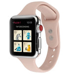 สายข้อมือซิลิโคนบางแบบหัวเข็มขัดคู่ สำหรับ Apple Watch Series 7 ขนาด 41 มม. / 6 & SE & 5 & 4 ขนาด 40 มม. / 3 & 2 & 1 ขนาด 38 มม., สำหรับ Apple Watch Series 8&7 ขนาด 41 มม. / SE 2&6&SE&5&4 ขนาด 40 มม. / 3&2&1 ขนาด 38 มม.