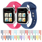 สายข้อมือซิลิโคนบางแบบหัวเข็มขัดคู่ สำหรับ Apple Watch Series 7 ขนาด 41 มม. / 6 & SE & 5 & 4 ขนาด 40 มม. / 3 & 2 & 1 ขนาด 38 มม., สำหรับ Apple Watch Series 8&7 ขนาด 41 มม. / SE 2&6&SE&5&4 ขนาด 40 มม. / 3&2&1 ขนาด 38 มม.
