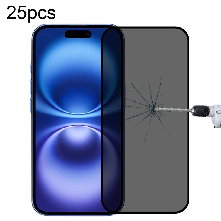ฟิล์มกระจกนิรภัยกันสายตาสอดแนมแบบเต็มจอ 25 ชิ้น สำหรับ iPhone 17 Pro Max, สำหรับ iPhone 17 Pro, สำหรับ iPhone 17, สำหรับ iPhone Air, สำหรับ iPhone 16 Pro Max, สำหรับ iPhone 16 Pro, สำหรับ iPhone 16 Plus, สำหรับ iPhone 16