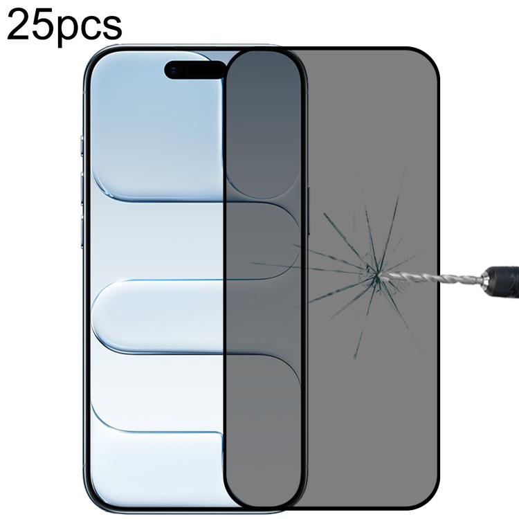 ฟิล์มกระจกนิรภัยกันสายตาสอดแนมแบบเต็มจอ 25 ชิ้น สำหรับ iPhone 17 Pro Max, สำหรับ iPhone 17 Pro, สำหรับ iPhone 17, สำหรับ iPhone Air, สำหรับ iPhone 16 Pro Max, สำหรับ iPhone 16 Pro, สำหรับ iPhone 16 Plus, สำหรับ iPhone 16