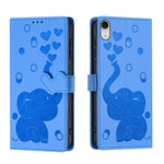 เคสโทรศัพท์หนังปั๊มลายช้างการ์ตูน สำหรับ iPhone XR, สำหรับ iPhone XS Max, สำหรับ iPhone 8 Plus / 7 Plus
