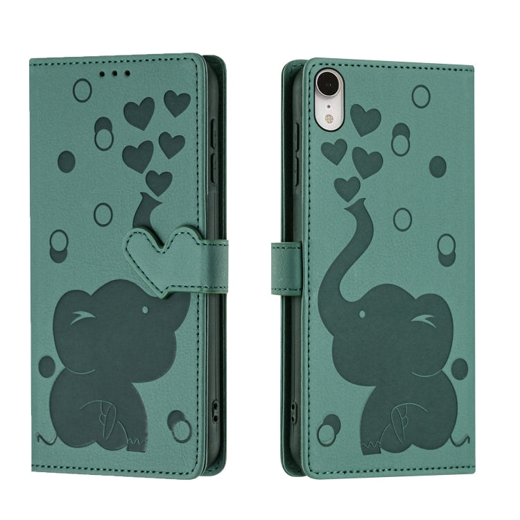 เคสโทรศัพท์หนังปั๊มลายช้างการ์ตูน สำหรับ iPhone XR, สำหรับ iPhone XS Max, สำหรับ iPhone 8 Plus / 7 Plus