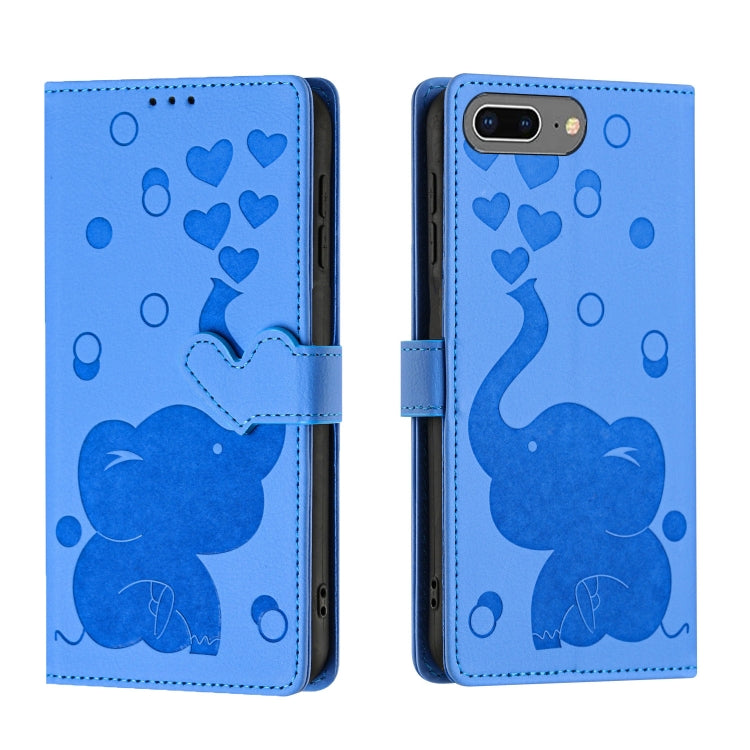 เคสโทรศัพท์หนังปั๊มลายช้างการ์ตูน สำหรับ iPhone XR, สำหรับ iPhone XS Max, สำหรับ iPhone 8 Plus / 7 Plus