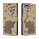 เคสโทรศัพท์หนังปั๊มลายช้างการ์ตูน สำหรับ iPhone XR, สำหรับ iPhone XS Max, สำหรับ iPhone 8 Plus / 7 Plus