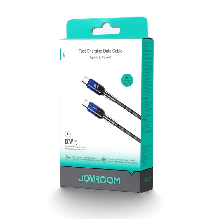 JOYROOM S-A42 สายชาร์จข้อมูลซีรีส์คริสตัลใส ชาร์จเร็ว ความยาว: 1.2m สาย Type-C เป็น Type-C, Type-C เป็น 8 Pin, USB เป็น Type-C, USB เป็น 8 Pin