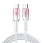 JOYROOM S-A42 สายชาร์จข้อมูลซีรีส์คริสตัลใส ชาร์จเร็ว ความยาว: 1.2m สาย Type-C เป็น Type-C, Type-C เป็น 8 Pin, USB เป็น Type-C, USB เป็น 8 Pin