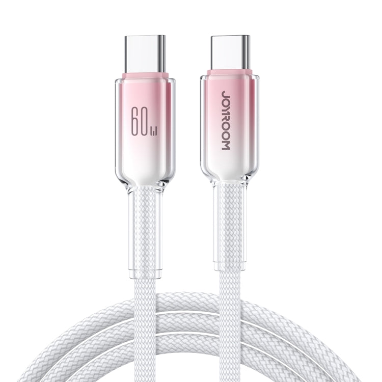 JOYROOM S-A42 สายชาร์จข้อมูลซีรีส์คริสตัลใส ชาร์จเร็ว ความยาว: 1.2m สาย Type-C เป็น Type-C, Type-C เป็น 8 Pin, USB เป็น Type-C, USB เป็น 8 Pin