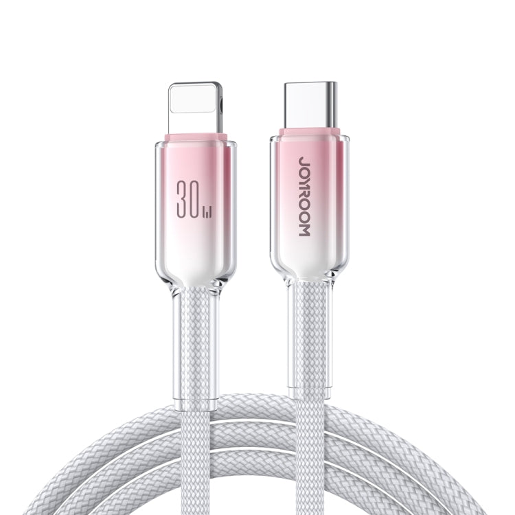 JOYROOM S-A42 สายชาร์จข้อมูลซีรีส์คริสตัลใส ชาร์จเร็ว ความยาว: 1.2m สาย Type-C เป็น Type-C, Type-C เป็น 8 Pin, USB เป็น Type-C, USB เป็น 8 Pin