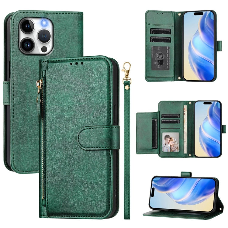 เคสหนังโทรศัพท์แบบกระเป๋าใส่บัตรหลายช่องพร้อมซิป สำหรับ iPhone 14 Pro Max, iPhone SE 2022 / 2020 / 8 / 7, iPhone 13 Pro Max, iPhone 13 Pro, iPhone 13 mini, iPhone 12 / 12 Pro, iPhone 12 Pro Max, iPhone 12 mini