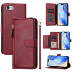 เคสหนังโทรศัพท์แบบกระเป๋าใส่บัตรหลายช่องพร้อมซิป สำหรับ iPhone 14 Pro Max, iPhone SE 2022 / 2020 / 8 / 7, iPhone 13 Pro Max, iPhone 13 Pro, iPhone 13 mini, iPhone 12 / 12 Pro, iPhone 12 Pro Max, iPhone 12 mini
