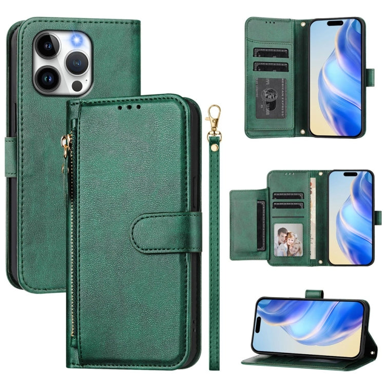 เคสหนังโทรศัพท์แบบกระเป๋าใส่บัตรหลายช่องพร้อมซิป สำหรับ iPhone 14 Pro Max, iPhone SE 2022 / 2020 / 8 / 7, iPhone 13 Pro Max, iPhone 13 Pro, iPhone 13 mini, iPhone 12 / 12 Pro, iPhone 12 Pro Max, iPhone 12 mini
